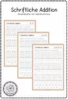 Vorschau - Arbeitsblätter - Schriftliche Addition: Arbeitsblätter - Deckblatt