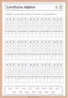 Vorschau - Arbeitsblätter - Schriftliche Addition: Arbeitsblätter - Seite 2