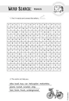 Vorschau - Arbeitsblätter - Word Search: Vehicles (4-fach differenziert) - Seite 3
