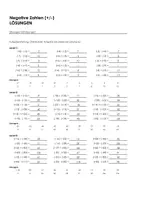 Vorschau - Arbeitsblätter - Negative Zahlen addieren und subtrahieren - Übungen mit Lösungen - Seite 1