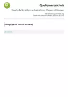 Vorschau - Arbeitsblätter - Negative Zahlen addieren und subtrahieren - Übungen mit Lösungen - Seite 2