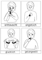 Vorschau - Fördermaterial/Inklusion - Gefühle · Cliparts und Begriffe in der Gebärdensprache · DGS - Seite 3
