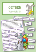 Vorschau - Stationenlernen - Dosendiktat - Ostern - Deckblatt