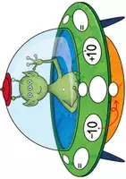 Vorschau - Stationenlernen - Mathematik: Rechenufos - Addition und Subtraktion mit 10 mit Selbstkontrolle - Seite 3