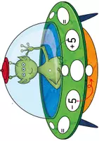 Vorschau - Mal- und Bastelvorlagen - Mathematik: Rechenufos +-5 im ZR 100 Kopfrechnen üben mit Selbstkontrolle - Seite 3