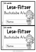 Vorschau - Arbeitsblätter - Lese-Flitzer | Buchstabe A/a | Lesetempo-Training | Grundschrift - Seite 1