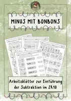 Vorschau - Arbeitsblätter - Minus mit Bonbons - ABs zur Einführung der Subtraktion im ZR 10 - Deckblatt
