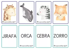 Vista previa - Juegos / Gamificación - Juego de cartas parejas de animales - página 1