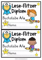Vorschau - Bildkarten - FREEBIE | Diplom "Lese-Flitzer" | A - Z | Grundschrift - Seite 2