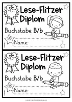 Vorschau - Bildkarten - FREEBIE | Diplom "Lese-Flitzer" | A - Z | Grundschrift - Seite 3