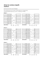 Aperçu - Feuilles d'exercices - Diviser les nombres négatifs - Exercices d'association avec des lignes - Page 1