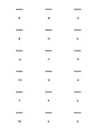 Aperçu - Fiches - Diviser les nombres négatifs - Fiches - Page 1