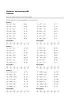 Aperçu - Feuilles d'exercices - Diviser les nombres négatifs - Exercices d'association avec les mots solution - Page 1
