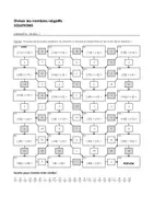 Aperçu - Feuilles d'exercices - Diviser les nombres négatifs - Labyrinthe - (Niveau 1, Niveau 2, Niveau 3) - Page 1