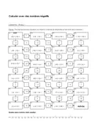 Aperçu - Feuilles d'exercices - Calculer avec des nombres négatifs - Labyrinthe - (Niveau 1, Niveau 2, Niveau 3) - Page de couverture