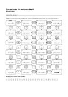 Aperçu - Feuilles d'exercices - Calculer avec des nombres négatifs - Labyrinthe - (Niveau 1, Niveau 2, Niveau 3) - Page 1