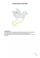 Vorschau - Mal- und Bastelvorlagen - Kunst Grundschule, Friedenstaube Vorlage free Download - Seite 1