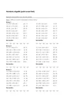 Aperçu - Feuilles d'exercices - Nombres négatifs (point avant tiret) - Exercices d'association avec les mots solution - Page de couverture
