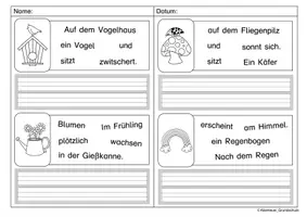 Vorschau - Arbeitsblätter - Schüttelsätze Frühling - Seite 1