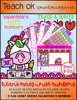 Vista previa - Unidades / Secuencias / Situaciones de Aprendizaje - I CAN COUNT Valentine's Hearts Mat Writing Numbers - Portada