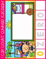 Vista previa - Unidades / Secuencias / Situaciones de Aprendizaje - I CAN COUNT Summer Ice Cream Mat Spelling Numbers - página 1