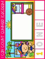 Vista previa - Unidades / Secuencias / Situaciones de Aprendizaje - I CAN COUNT Summer Ice Cream Mat Spelling Numbers - página 2