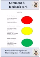 Vorschau - Arbeitsblätter - Comment + Feedback Card - Deckblatt