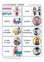 Vista previa - Juegos / Gamificación - at the restaurant domino English / Inglés - página 1