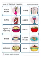 Vista previa - Juegos / Gamificación - at the restaurant domino English / Inglés - página 3