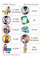 Vista previa - Juegos / Gamificación - At the restaurant / food matching cards juego Inglés - página 2