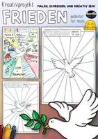 Vorschau - Mal- und Bastelvorlagen - FRIEDEN bedeutet für mich - Kreativprojekt #Ukraine - Deckblatt