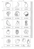Vorschau - Arbeitsblätter - Deutsch/ DaZ - Obst - Miniwörterbuch, Leporello, Sprachförderung, Freiarbeit, Stationen - Seite 2