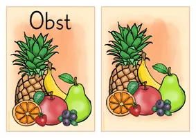 Aperçu - Inclusion - Anglais et Allemand - Flashcards sur le thème des fruits (fruits, Obst) - English, Deutsch - Page 2