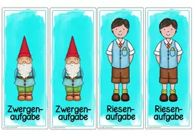 Vorschau - Spiele - Aufgabenkarten zu Analogieaufgaben im ZR 20 (Zwergen-Riesen-Aufgaben) - Seite 2