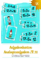Vorschau - Spiele - Aufgabenkarten zu Analogieaufgaben im ZR 20 (Zwergen-Riesen-Aufgaben) - Deckblatt