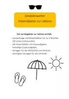 Vorschau - Unterrichtsreihen - Sandalenwetter Arbeitsblätter zur Lektüre - Deckblatt