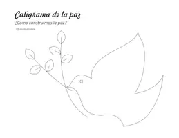 Vista previa - Manualidades / Dibujos para colorear - Caligrama: ¿Cómo construimos la paz? - Portada