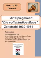 Vorschau - Arbeitsblätter - FREEBIE! Spiegelman: "Die vollständige Maus" Zeitstrahl zur Handlung (Auszug aus dem Lektürebegleiter) - Deckblatt