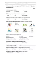 Vorschau - Arbeitsblätter - Hörverstehen: message vocal im passé composé mit avoir (A1) - Seite 1