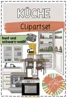 Vorschau - selbst erstellte Cliparts/Grafiken - Clipartset/ Bildersammlung "Küche" - Deckblatt