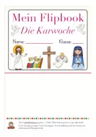 Vista previa - Hojas de trabajo - Ostern Flipbook Karwoche Religion Deutsch / Allemand - página 2