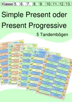 Vorschau - Spiele - Tandem Activity / Tandembögen Simple Present oder Present Progressive - Deckblatt