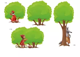 Vorschau - Präsentationen/Tafelbilder - Deutsch: Erzählbilder zu Rotkäppchen und der Wolf - Seite 2