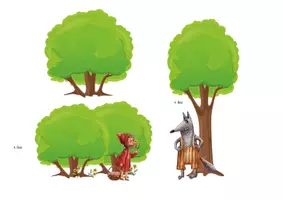 Vorschau - Präsentationen/Tafelbilder - Deutsch: Erzählbilder zu Rotkäppchen und der Wolf - Seite 3