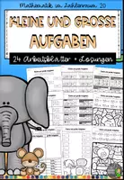 Vorschau - Arbeitsblätter - Kleine und große Aufgaben - 24 Arbeitsblätter + Lösungen - Deckblatt