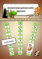 Vorschau - Stationenlernen - Streichholzschachtelstreifen Waldtiere - Deckblatt