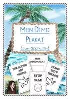 Vorschau - Mal- und Bastelvorlagen - MEIN DEMO-PLAKAT (Demoschild/Ausmalbild zum Gestalten gegen den Russland-Ukraine-Krieg) - Deckblatt