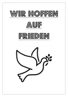 Vorschau - Mal- und Bastelvorlagen - MEIN DEMO-PLAKAT (Demoschild/Ausmalbild zum Gestalten gegen den Russland-Ukraine-Krieg) - Seite 1