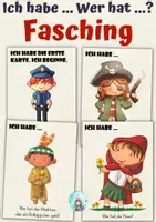 Vorschau - Spiele - Ich habe ... Wer hat ... Fasching (Lesespiel für Gruppen) - Deckblatt