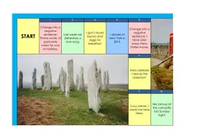 Vorschau - Spiele - Board Game / Brettspiel zum Simple Past ODER Present Perfect für die 6. / 7. Klasse - Mit Anleitung und Lösungen als PDF - Seite 2